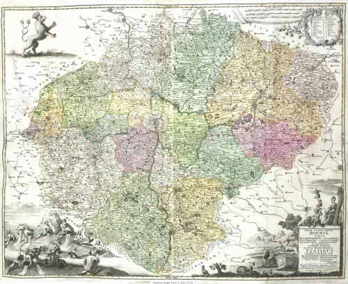 Vogtova mapa Čech z roku 1712